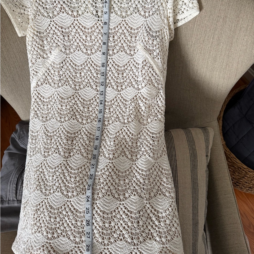 LOFT Ivory Lace Mini Dress - Picture 5 of 5
